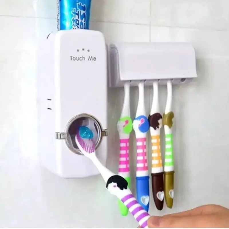 Suporte para Escova Dispenser de Pasta de Dente Automático