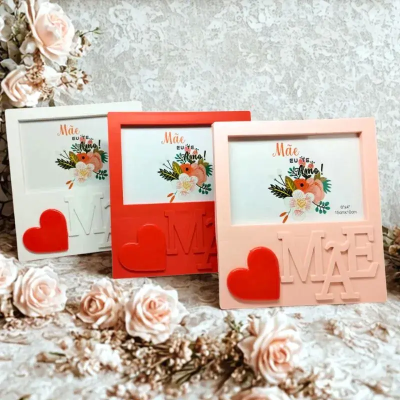 Porta Retrato Com Moldura Decorativo Mãe –  Foto 10×15