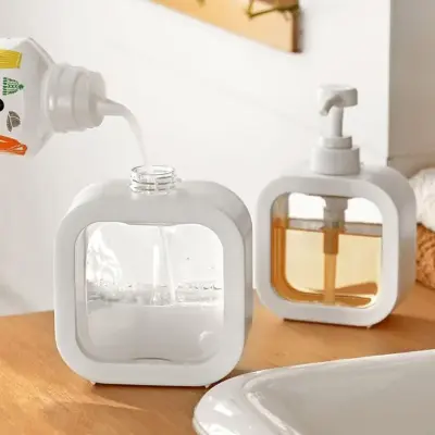 Porta Sabonete Liquido Minimalista 300ml – Branco