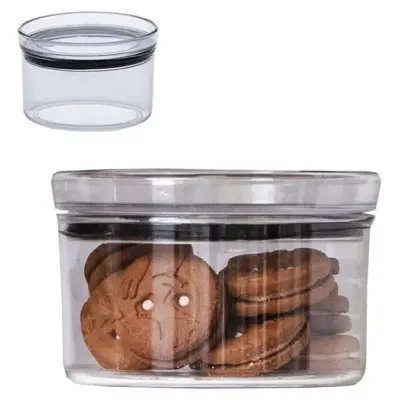Pote Hermético Acrílico Redondo Lumini Empilhável 480 ml