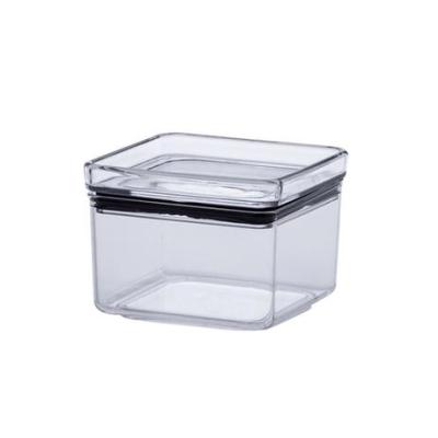 Pote Hermético Empilhável Lumini Quadrado 480 ml – Acrílico Cristal