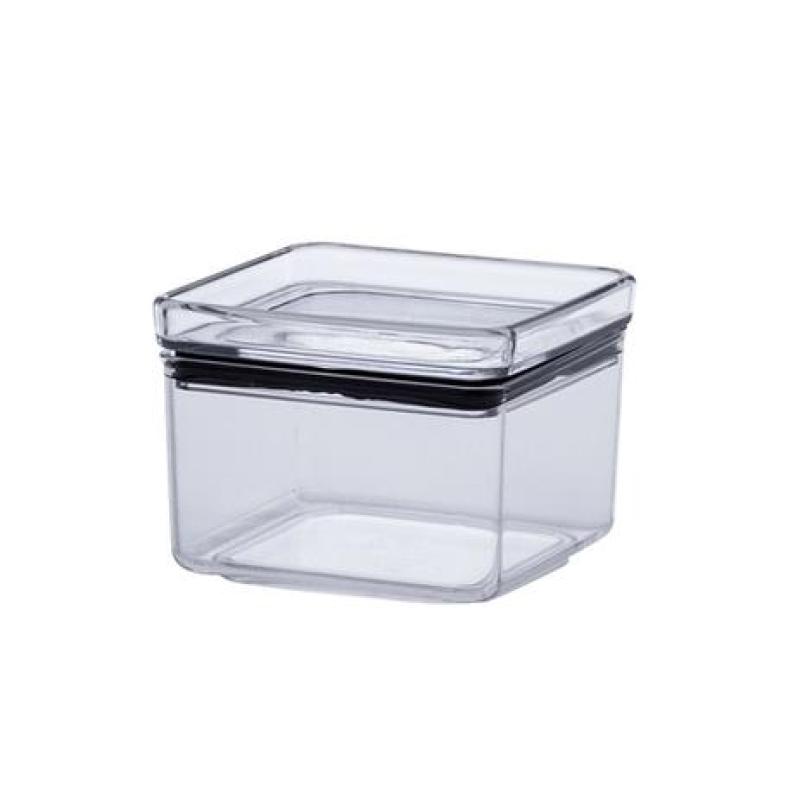 Pote Hermético Empilhável Lumini Quadrado 480 ml – Acrílico Cristal