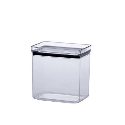 Pote Hermético Empilhável Lumini Retangular 1300ML Acrílico Cristal