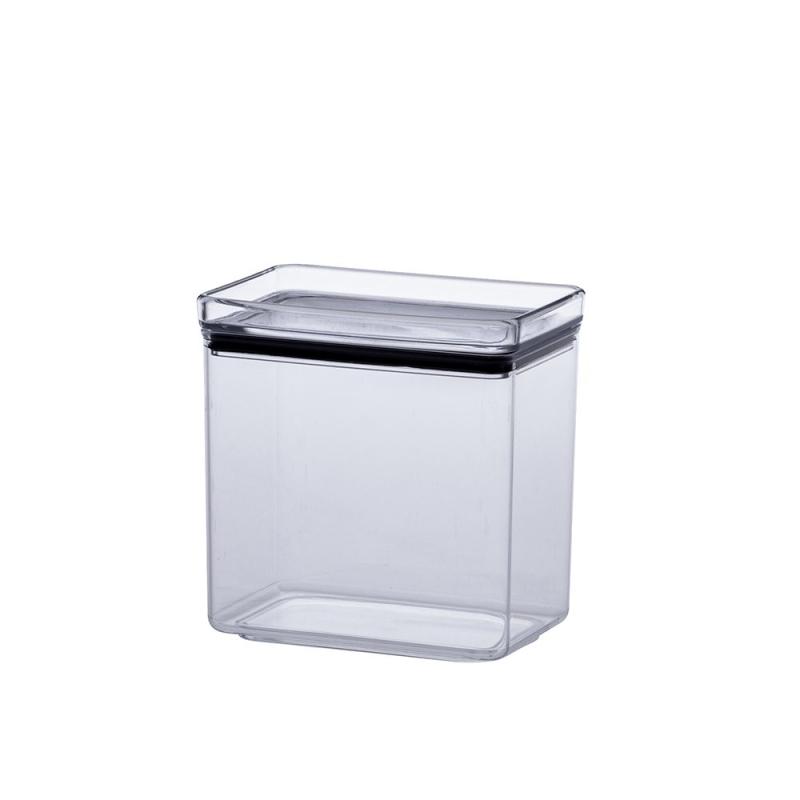 Pote Hermético Empilhável Lumini Retangular 1300ML Acrílico Cristal