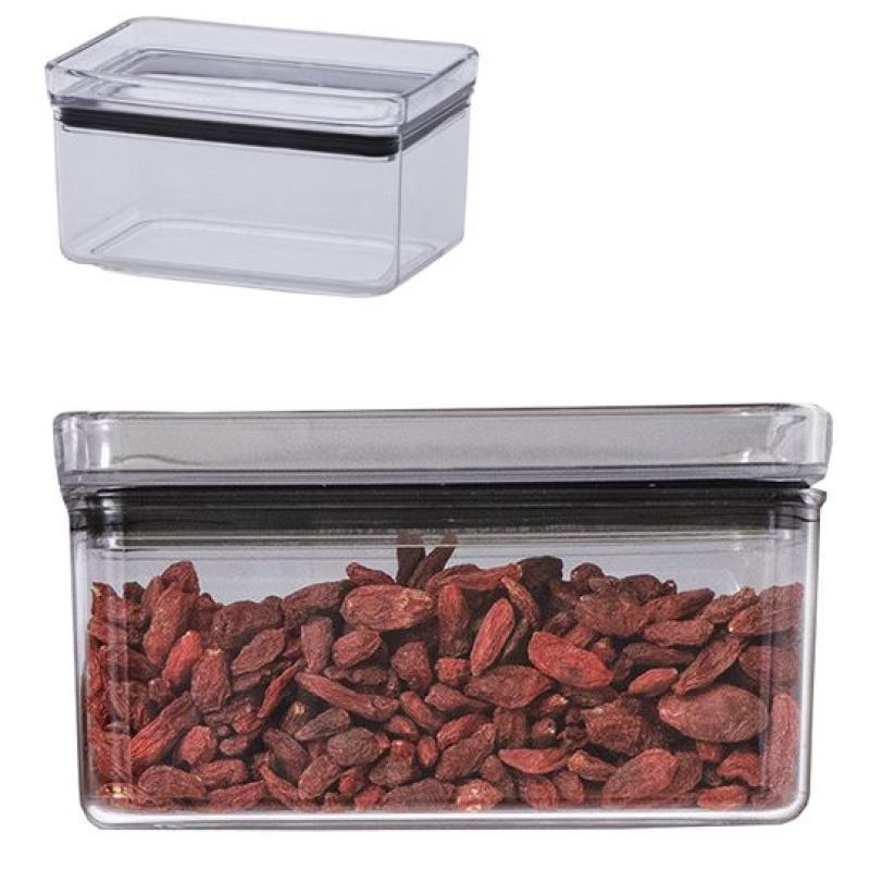 Pote Hermético Empilhável Lumini Retangular 580 ml – Acrílico Cristal