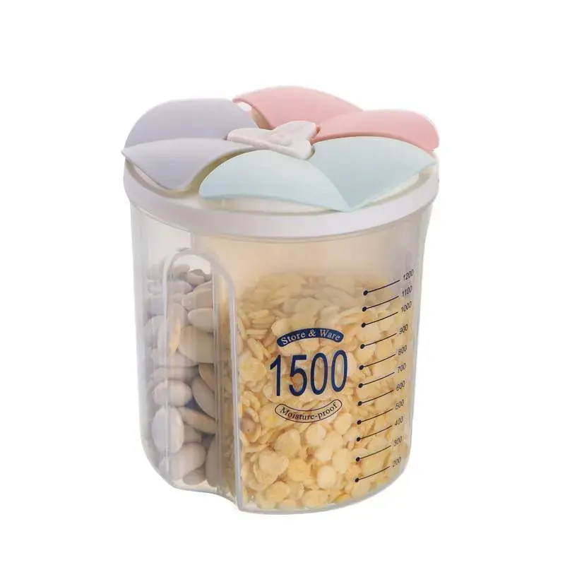 Pote Plástico com 3 Divisórias 1,5L