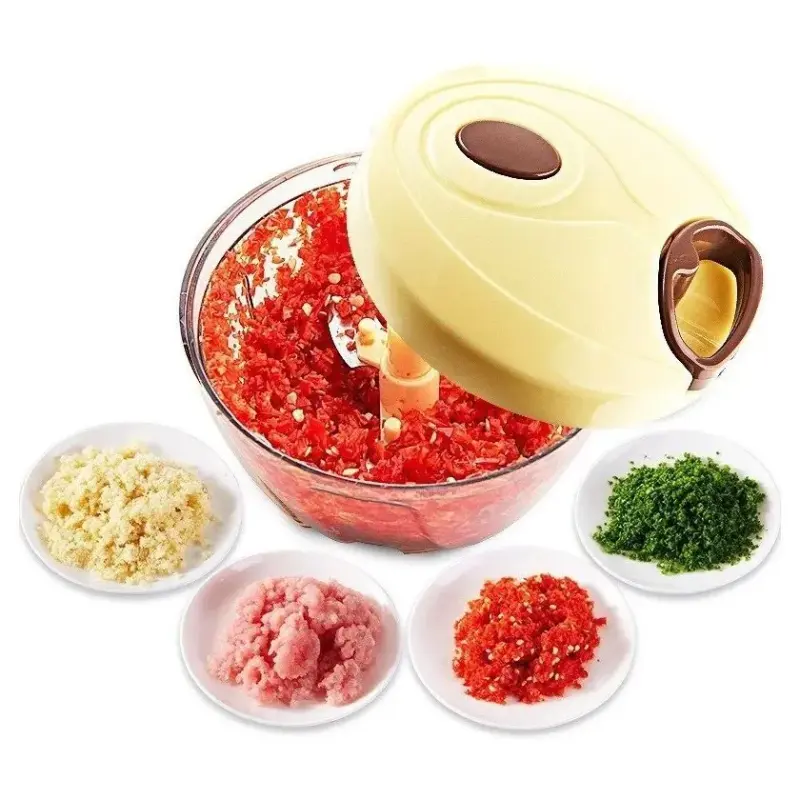 Processador Triturador Manual De Alimentos 3 Lâminas Cozinha