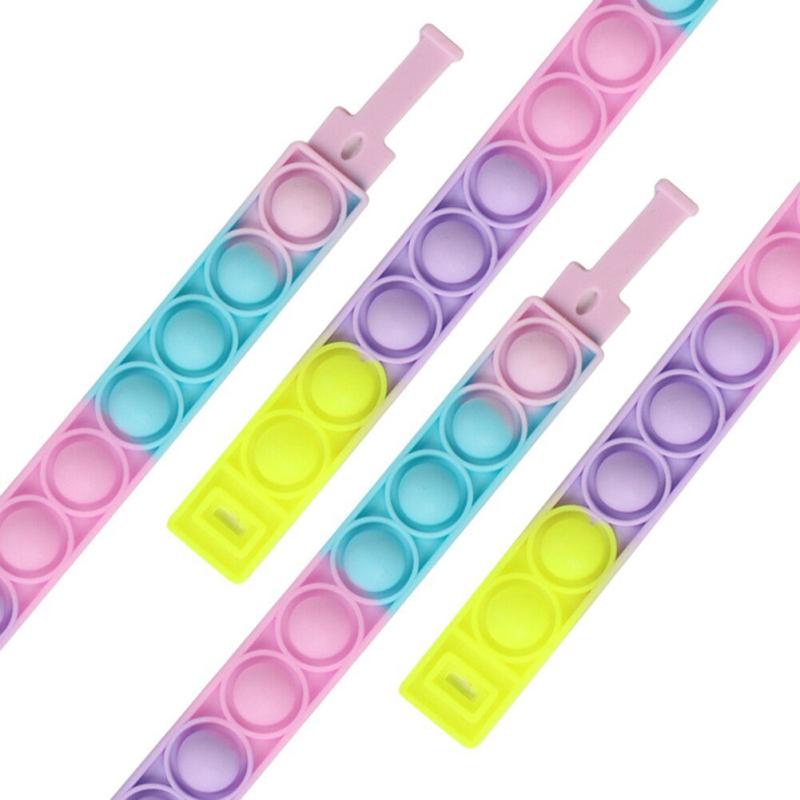 Pulseira Pop It Fidget Brinquedo de Silicone Bracelete de Pop It
