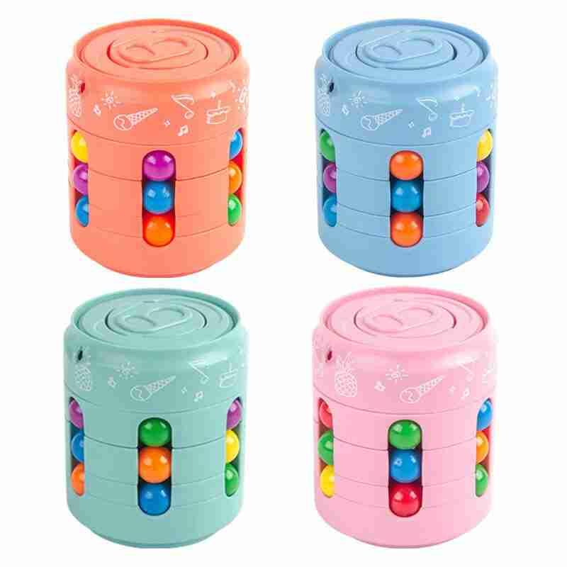 Puzzle Fidget Toy Cubo Infinito Giratório Latinha Anti Stress