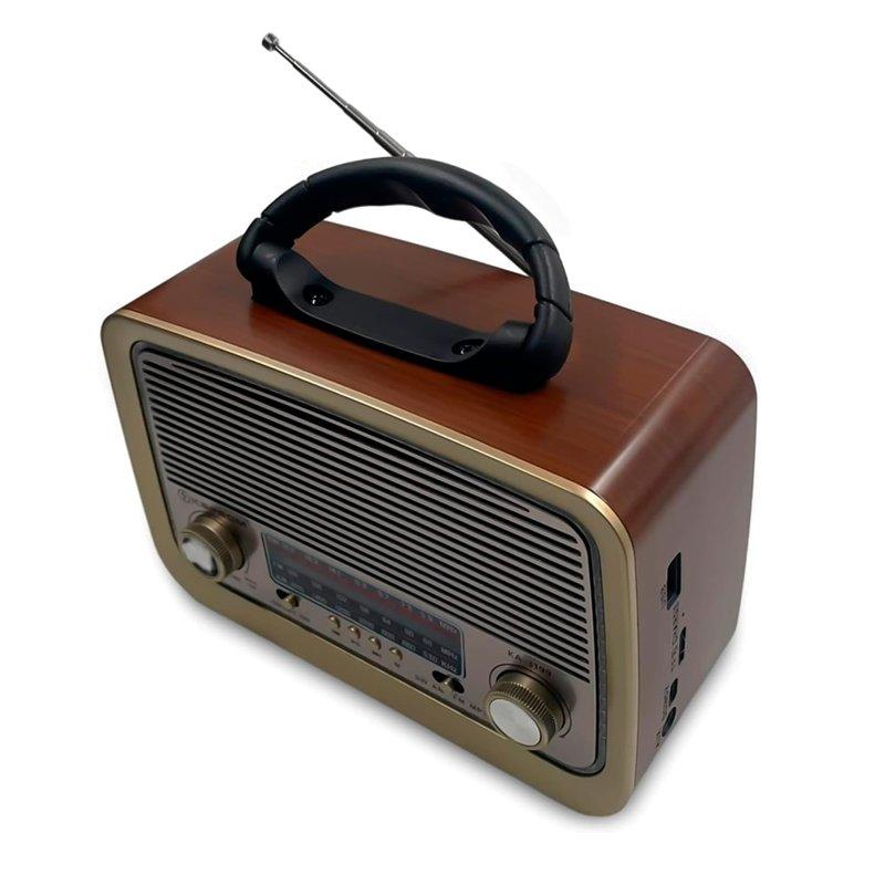 Rádio Portátil AM/FM Retro Bluetooth