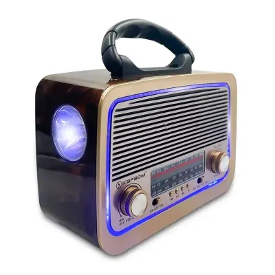 Rádio Portátil AM/FM Retro Bluetooth