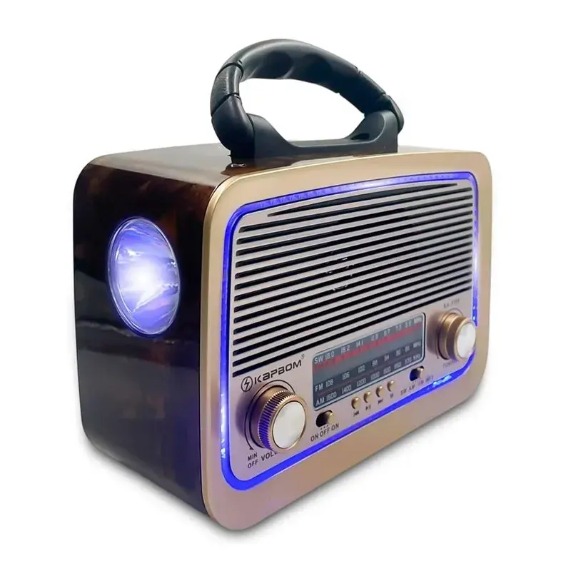 Rádio Portátil AM/FM Retro Bluetooth