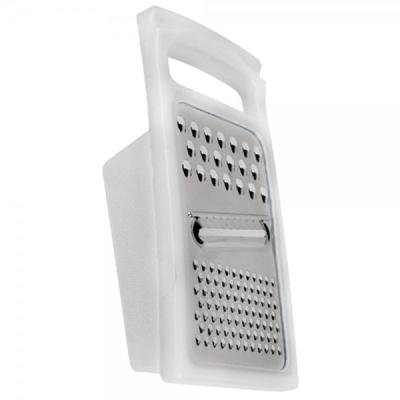 Ralador de Queijo Inox Com Coletor Dispenser Reservatório de Plástico