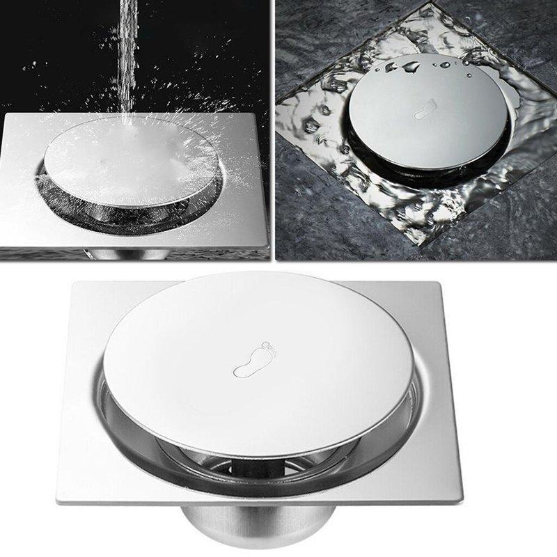 Ralo Inteligente Click Quadrado Em Aço Inox – 10×10 cm