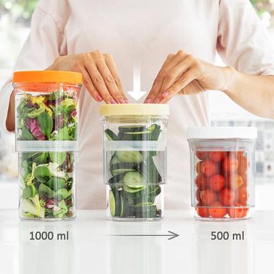 Pote Retrátil com Vedação Vácuo 550ml aumenta para 1050ml