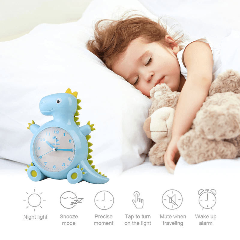 Relógio Despertador Infantil de Dinossauro