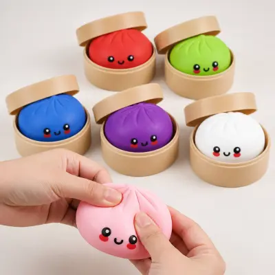 Brinquedo Antiestresse Squishy em Formato de Pãozinho