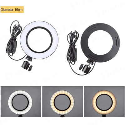 Ring Light De Mesa Iluminador De Led Tripé 6 Polegadas 16cm