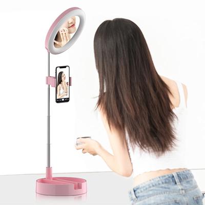 Ring Light Iluminador Dobrável com Led Espelho e Suporte Celular Retrátil