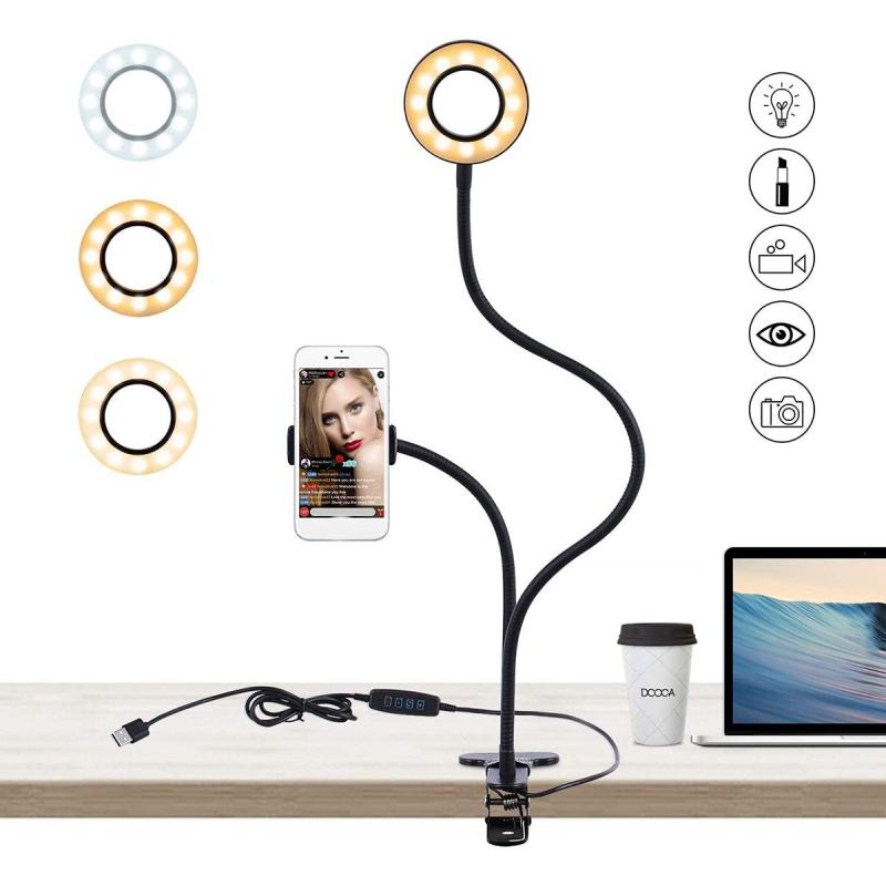 [OFERTA ?] Ring Light Suporte Articulado De Mesa Para Smartphone Com Controle