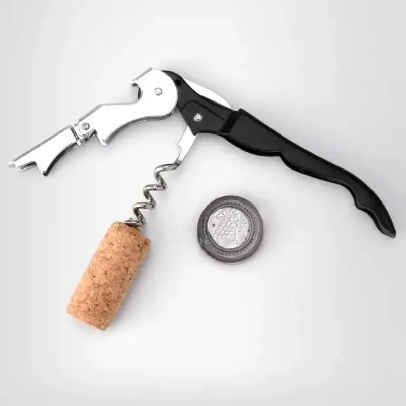 Saca-Rolhas Inox Multifuncional com Serrinha e Abridor de Garrafas