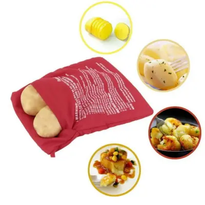 Saco Bolsa Assar Batata no Microondas Reutilizável Bag Potato