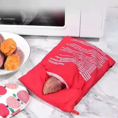 Saco Bolsa Assar Batata no Microondas Reutilizável Bag Potato