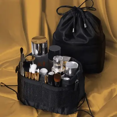 Saco Bolsa Organizadora De Maquiagem Necessarie Com Cordão