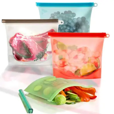 Saco Hermético de Armazenamento de Alimentos de Silicone
