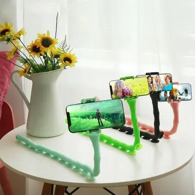 Suporte para Celular Centopeia Flexível com Ventosa Lazy Holder
