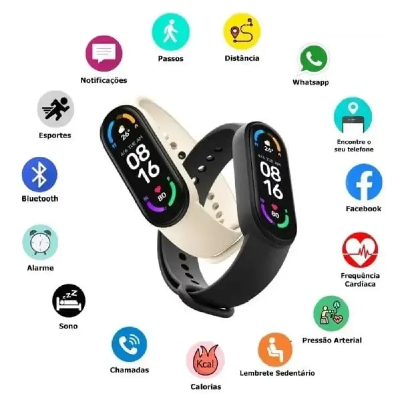 Smartwatch Relógio Inteligente Smartband M6