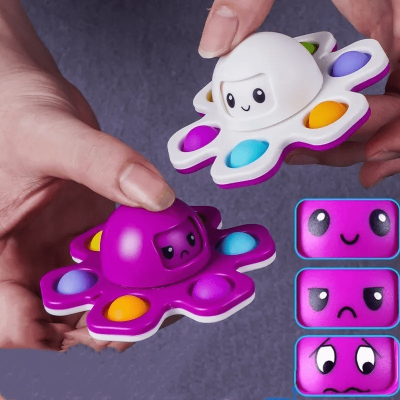 Spinner Pop-it Fidget Toy Polvo Humor Autismo Anti-stress