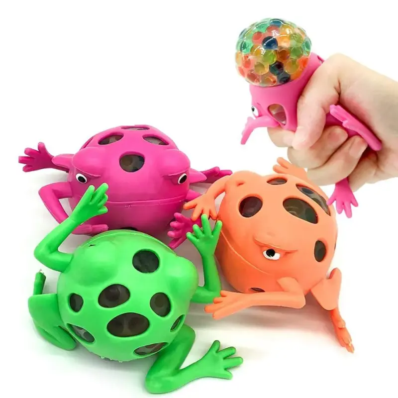 Squishies Sapinho Stress Ball Gel Com Orbeez