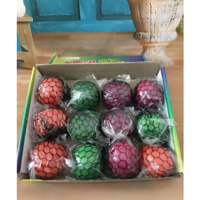 Squishy Mesh Ball – Bola Anti-stress Colorida – Fidget Toy