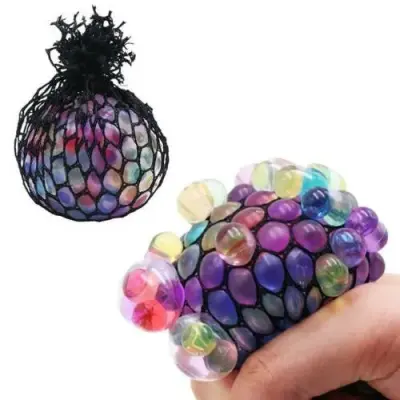 Squishy Mesh Ball – Bola Anti-stress Colorida – Fidget Toy