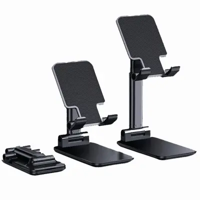 Suporte Celular de Mesa Retrátil Dobrável Móvel Tablet