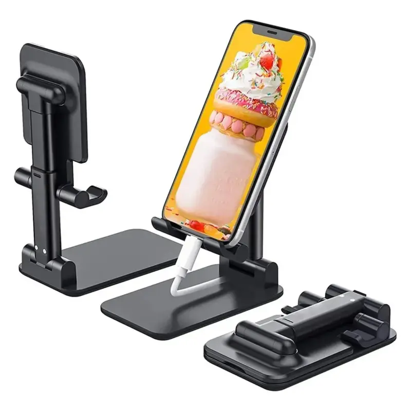Suporte Celular de Mesa Retrátil Dobrável Móvel Tablet