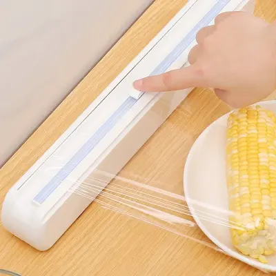 Suporte Cortador De Plástico Filme E Papel Alumínio Para Cozinha Pratico