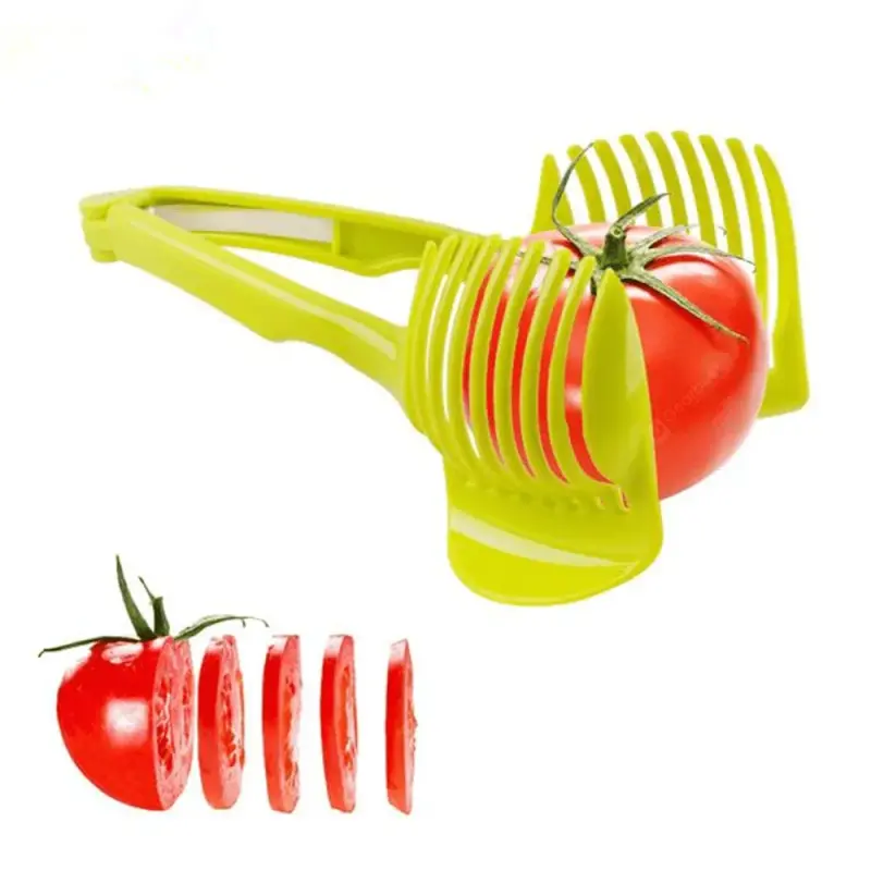 Suporte Pegador Para Fatiar Tomate, Limão, Batata e Legumes