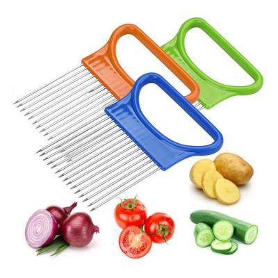 Suporte Fatiador Cortador Garfo Para Cortar Cebola e Legumes