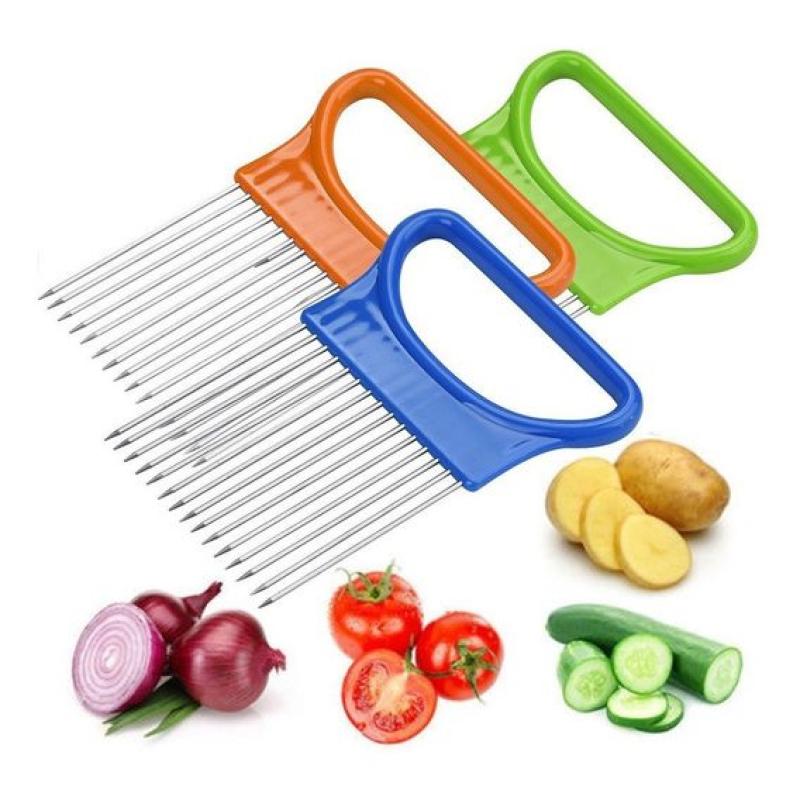 Suporte Fatiador Cortador Garfo Para Cortar Cebola e Legumes