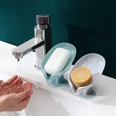 Suporte Folha Porta Sabonete Saboneteira Para Banheiro Pia Fixação Ventosa