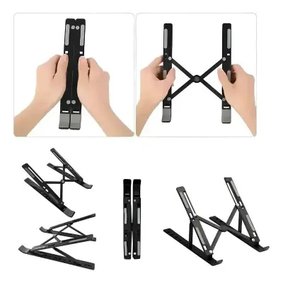 Suporte Articulado Ergonômico para Notebook e Tablet Metal Preto