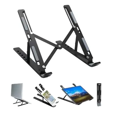 Suporte Articulado Ergonômico para Notebook e Tablet Metal Preto