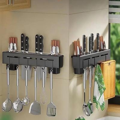 Suporte Organizador Talheres de Parede com Adesivo Em Aço Inox