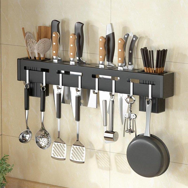 Suporte Organizador Talheres de Parede com Adesivo Em Aço Inox