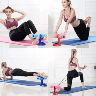 Suporte Para Abdominal Com Ventosa Apoiador De Pés Ajustável