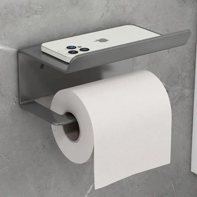 Suporte Para Papel Higiênico Premium Com Apoio Para Objetos