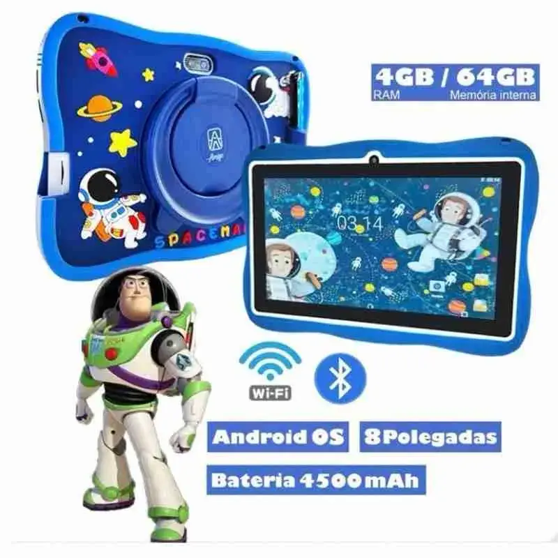 Tablet Infantil Educativo Tela 7 com Wi-fi e Youtube