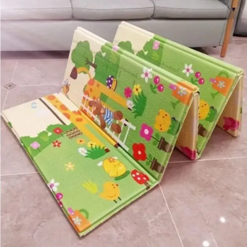 Tapete Infantil de Atividades Dobrável Dupla Face Estampa Floresta